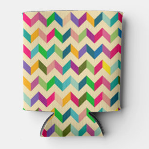 Porta-lata Diversão Mini Retro Rainbow Chevron Patteron Foam 
