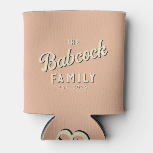 Porta-lata Doce Família Pêssego Retro Nome & Ano