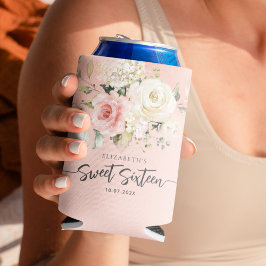 Porta-lata Doce Festa de aniversário Floral Rosa 16