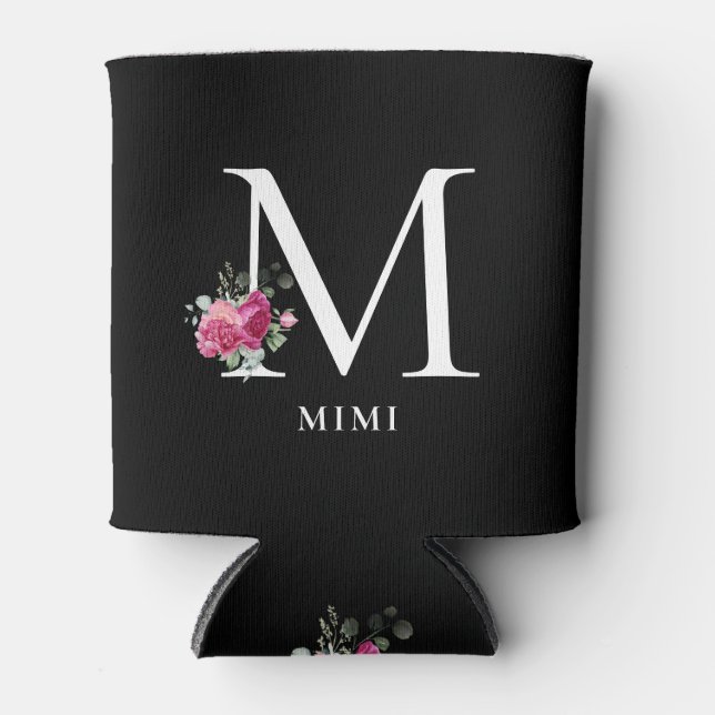 Porta-lata Doce Peonies Mimi no Blk Can Cooler (Frente)