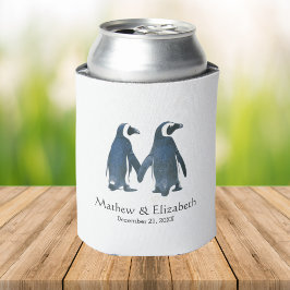 Porta-lata Dois Pinguins Cortes | Casamento romântico
