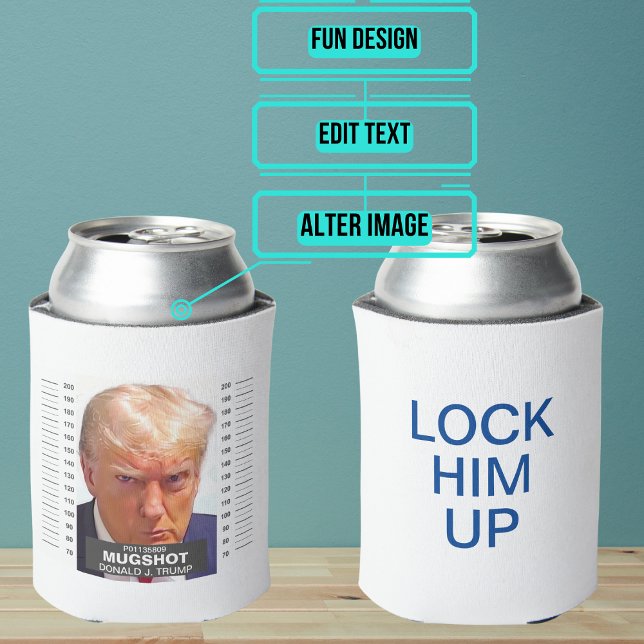 Porta-lata Donald Trump Mug O Trava (Commemorate this unprecedented occasion.)