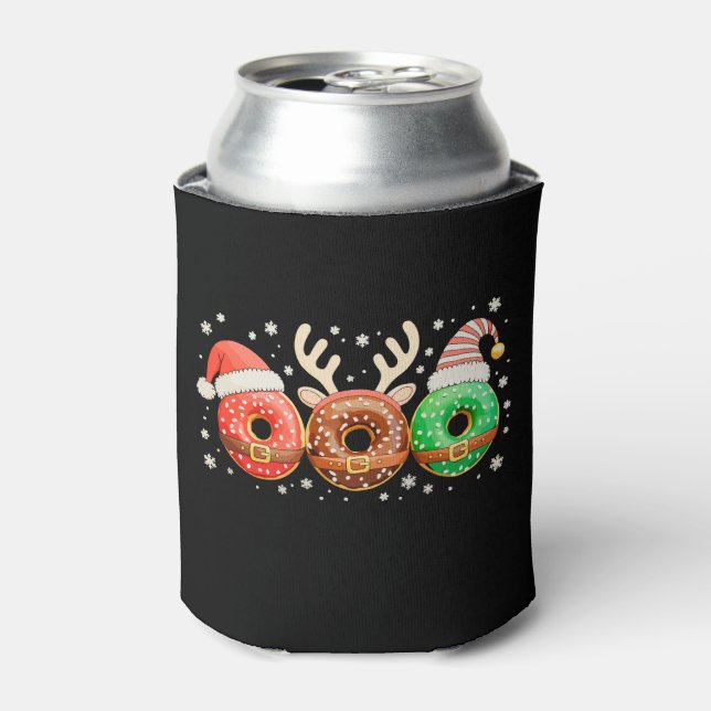 Porta-lata Donuts de Natal Papai Noel Rena Xmas (Can Front)