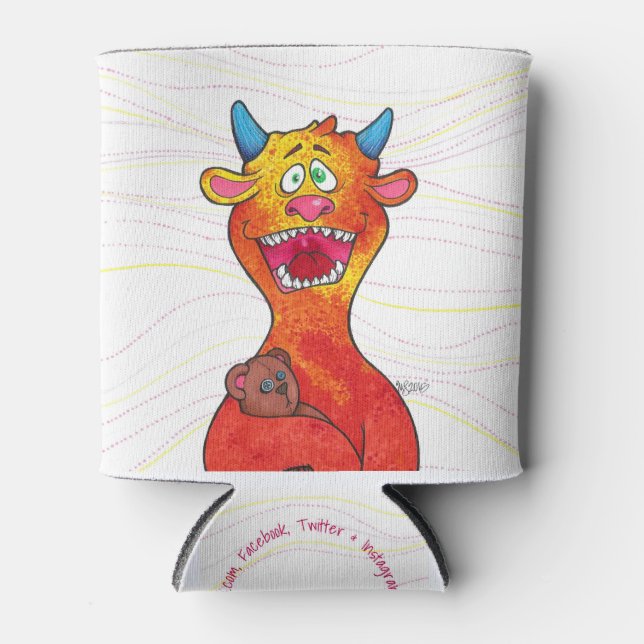 Porta-lata Dot the Monster, w/quote pode resfriar (Frente)