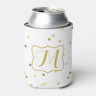 Porta-lata Dourada Glitter Confetti Dot Koozie