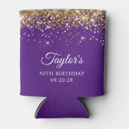 Porta-lata Dourada Glitter Royal Purple 50º Aniversário