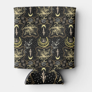 Porta-lata Dourada Lotus: Elegância Vintage Crescente.