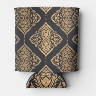 Porta-lata Dourado Black Floral Étnica Sem Fios