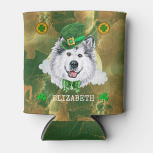 Porta-lata Dourado do Dia de São Patrício do Malamute do Alas