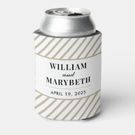 Porta-lata Dourado Stripe Wedding