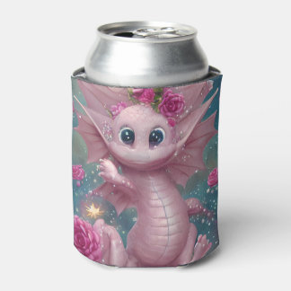 Porta-lata Dragão Bebê Rosa