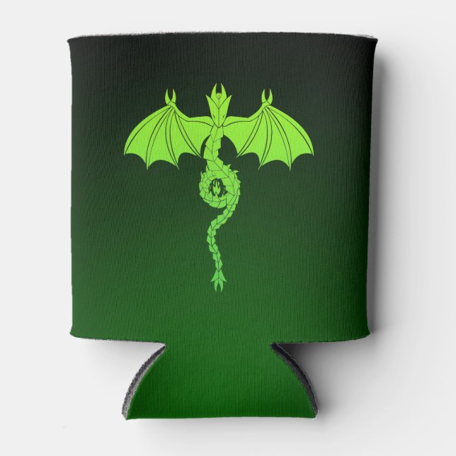 Porta-lata Dragão Serpente Verde (Frente)