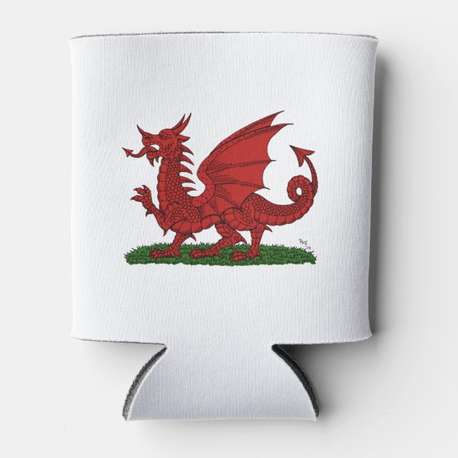 Porta-lata Dragão Vermelho de Gales (Frente)