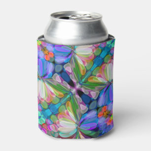 Porta-lata Dragonfly Garden Abstrato Floral