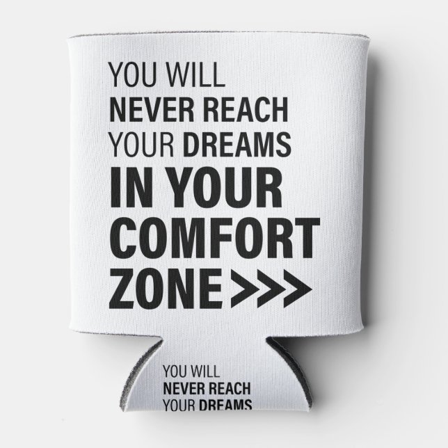 Porta-lata Dreams Motivational Cote Art Sonha Citações Famosa (Frente)