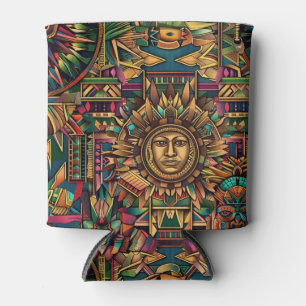 Porta-lata Drin "Emblema histórico vibrante" ciano ecológico