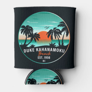 Porta-lata Duke Kahanamoku Beach Hawaii Retro Sunset Souvenir