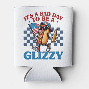 Porta-lata É um dia ruim ser uma camiseta Glizzy 4 de julho