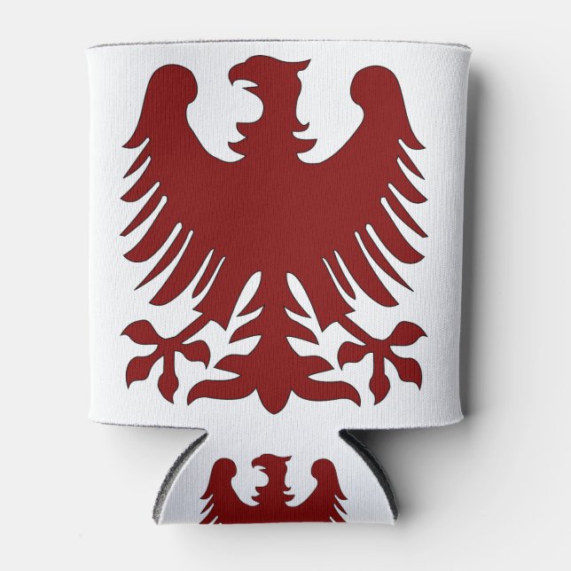 Porta-lata Eagle Casaco Arms Phoenix Maroon Nobilly Heraldic (Frente)