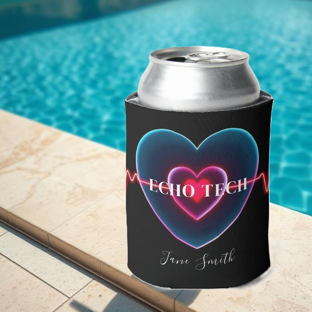 Porta-lata Echo Tech | Heartbeat | EKG (Echo Tech _ Heartbeat _ EKG Can Cooler)