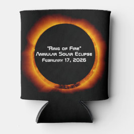 Porta-lata Eclipse Solar Anelar do Anel de Fogo de 2026