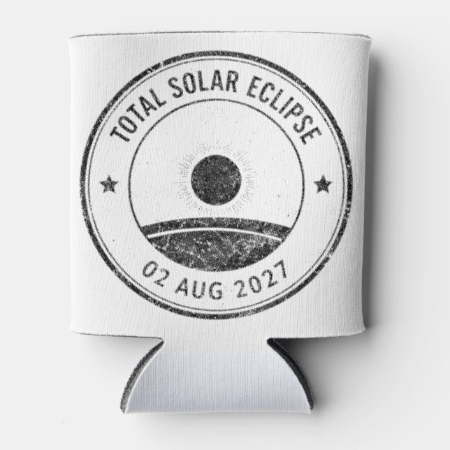 Porta-lata Eclipse Solar de 2 de agosto de 2027 (Frente)