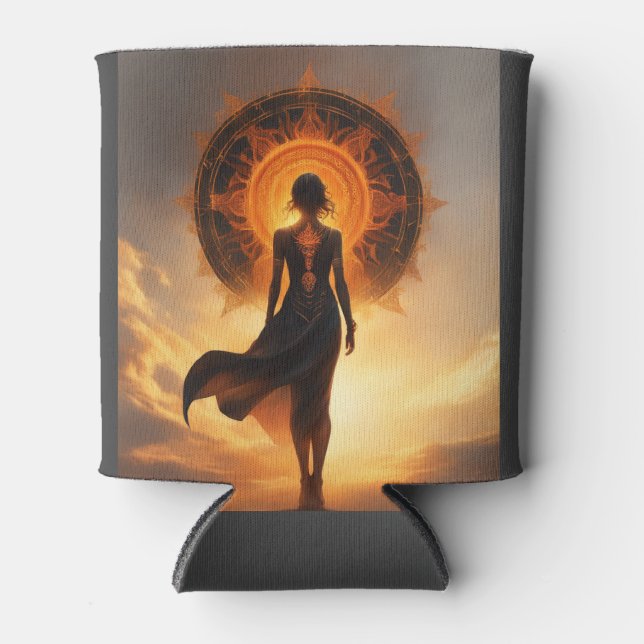 Porta-lata Eclipse Solar de Coozie de Memento Personalizável (Frente)