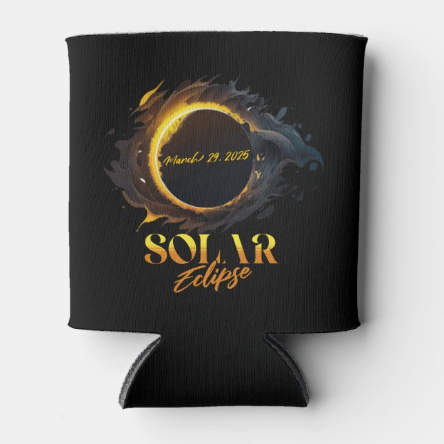 Porta-lata Eclipse Solar Março 29 2025 Comemorativo (Frente)