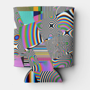 Porta-lata Efeitos abstrato digitais vibrantes, padrão colori