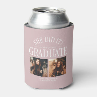 Porta-lata Ela Fez Graduação 4 Foto Rosa