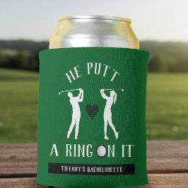 Porta-lata Ele Colocou um Anel Nela Festa de Solteira de Golf