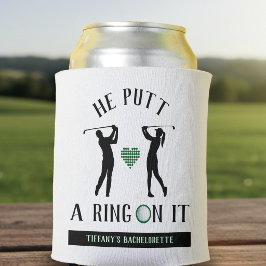 Porta-lata Ele Colocou um Anel Nela Festa de Solteira de Golf