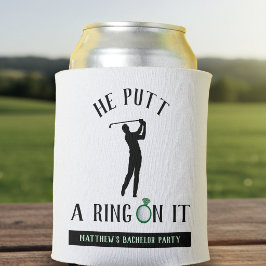 Porta-lata Ele Colocou um Anel Nela Golfe Despedida de Soltei