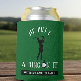 Porta-lata Ele Colocou um Anel Nisso Golfe Despedida de Solte
