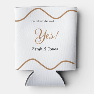 Porta-lata Ele perguntou ela disse sim noivado simples minima