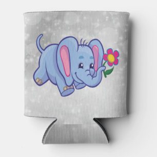 Porta-lata Elefante de desenho animado fofo