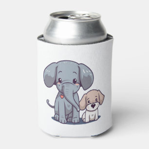 Porta-lata Elefante fofo e cachorro