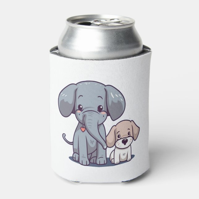 Porta-lata Elefante fofo e cachorro    (Can Front)