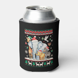 Porta-lata Elefante Girafa Zebra Selva Zoológico Natal Feio