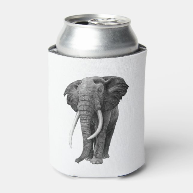 Porta-lata Elefante-touro - Desenho a lápis (Can Front)