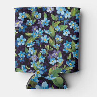 Porta-lata Elegance Forget-Me-Not Floral Patterno