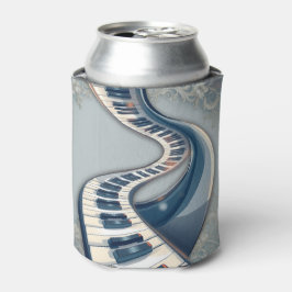 Porta-lata Elegance in piano keys and blossoms.