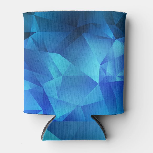 Porta-lata Elegância Azul: Meio-tom do triângulo de vinheta (Frente)