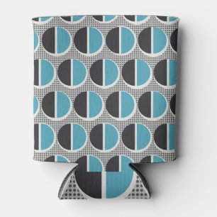 Porta-lata Elegância Geométrica: Design de Padrão Vintage.