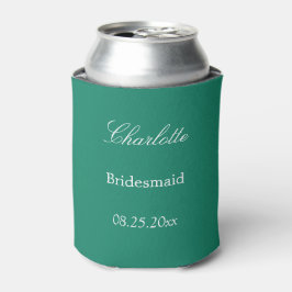 Porta-lata Elegant Emerald Bridesmaid Favor pode resfriar