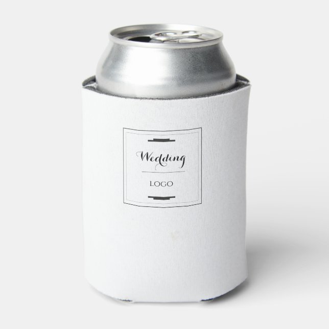 Porta-lata Elegant Personalized Wedding  Custom Modern Gift (Can Front)