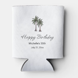 Porta-lata Elegant Tropical Palm Trees 30th Birthday Party