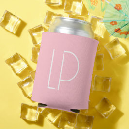 Porta-lata Elegante inicial moderna minimalista em rosa paste