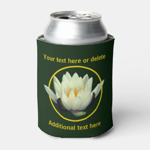Porta-lata Elegante Lotus Lily Flower Personalizada