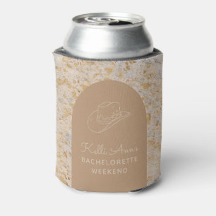 Porta-lata Elegante Ouro Personalizado em Couro de Vaca Cowgi
